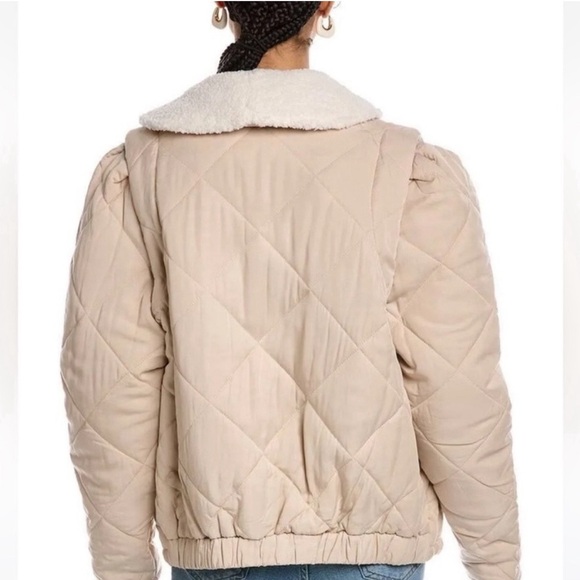 Blank NYC Cream Quilted Teddy-Lined Jacket - Picture 3 of 13